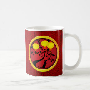 Elegant Chinese New Year Rat Lanterns Coffee Mug