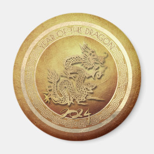 Elegant Chinese Vietnamese New Year Dragon 2024 RM Magnet