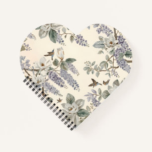 Elegant Chinoiserie Floral & Birds Notebook