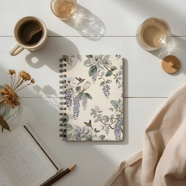 Elegant Chinoiserie Floral & Birds Notebook (Creator Uploaded)