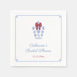 Elegant Chinoiserie Holidays Bridal Shower Party Napkin