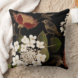 Elegant Chinoiserie Inspired Floral Blooms       Cushion