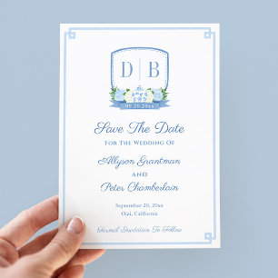 Elegant Chinoiserie Monogram Wedding Save The Date