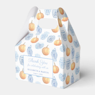 Elegant Chinoiserie Pumpkins Fall Wedding Shower  Favour Box