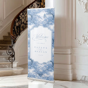 Elegant Chinoiserie Wedding Welcome ID1094 Retractable Banner