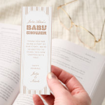 Elegant Choco Brown Striped Pattern Baby Shower