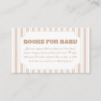 Elegant Choco Brown Striped Pattern Books For Baby