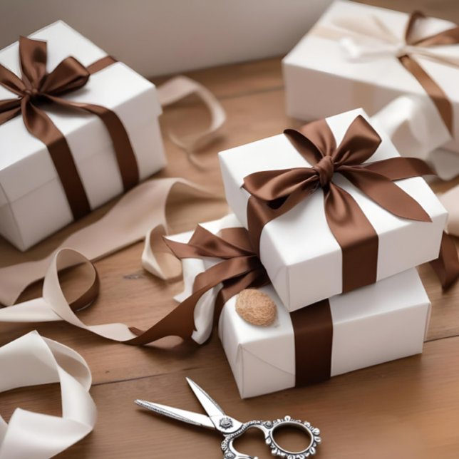 Elegant Chocolate Brown 965324 Satin Ribbon (Elegant Chocolate Brown 965324 Satin Ribbon)