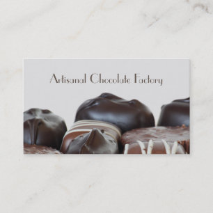 Elegant Chocolate Candies Business Cards