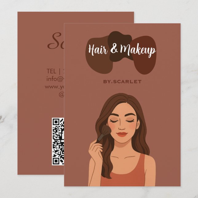 Elegant Chocolate Courageous Skill,Tender Beauty. Holiday Card (Front/Back)