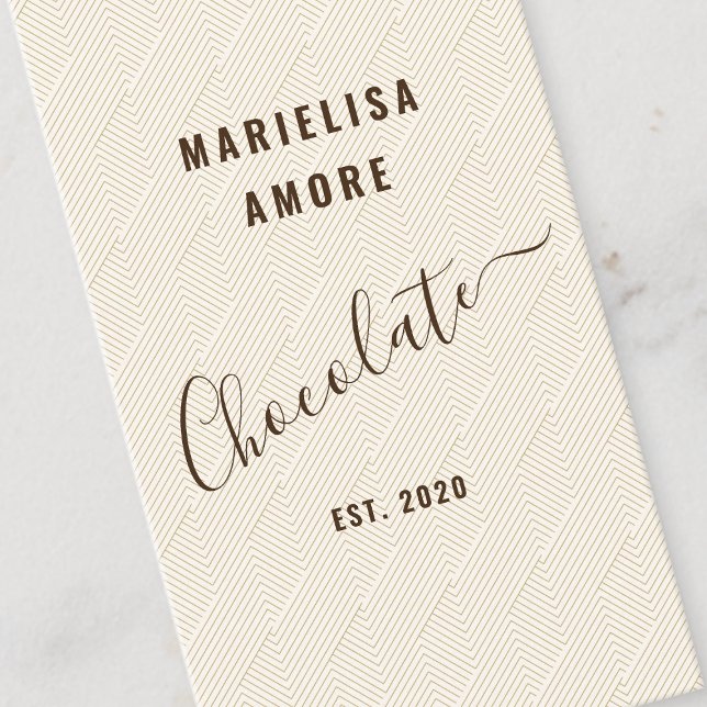 Elegant Chocolate Embossed Texture Look QR Code Business Card (Creator Uploaded)