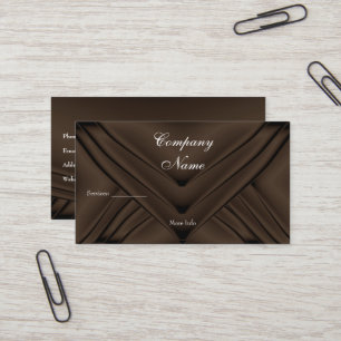 Elegant Chocolate Silk Purse Company Business Card