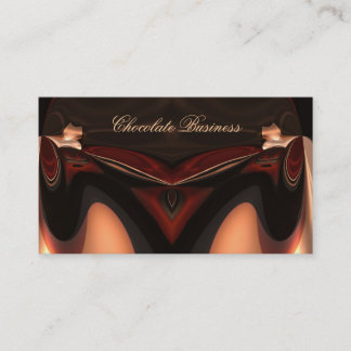 Elegant Chocolate Swirl Cream Brown Profile Business Card