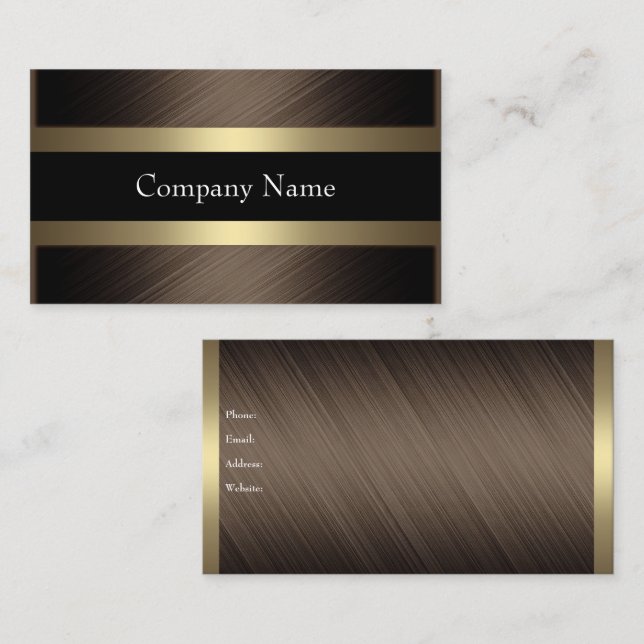 Elegant Chocolate with Black Coffee Business Card (Front/Back)