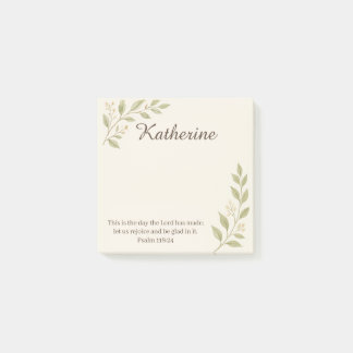 Elegant Christian Botanical Sticky Post-It Notes
