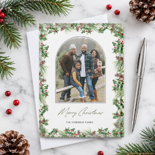 Elegant Christian Christmas Photo Holiday Card