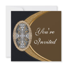 Elegant Christian Cross Party Invitation