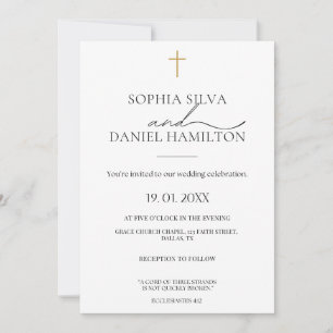 Elegant Christian Wedding Invitation 