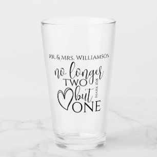 Elegant Christian Wedding Scripture Quote Gift  Glass