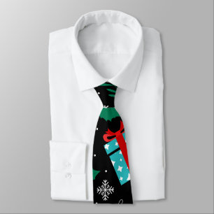 Elegant Christmas Abstract Pattern Tie