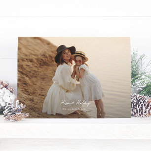 elegant christmas abundance photo script happy holiday card