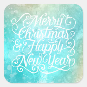 Elegant Christmas and New Year   Sticker Seal