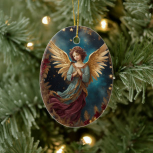 Elegant Christmas Angel Ceramic Tree Decoration