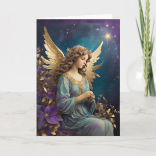 Elegant Christmas Angel Vintage Holiday Card