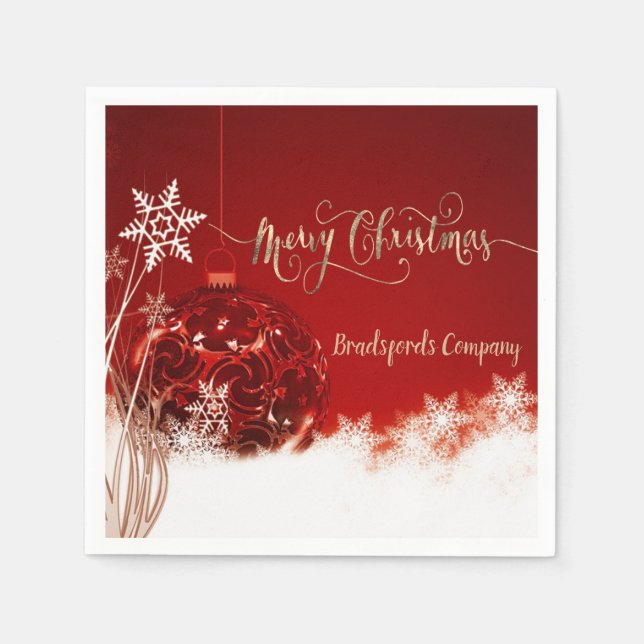 Elegant Christmas Ball Napkin (Front)