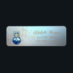 Elegant Christmas Ball ,Sparkle,Blue<br><div class="desc">Christmas ball and sparkle on blue background. An elegant and sophisticated designe.Costumize with your name and address.</div>