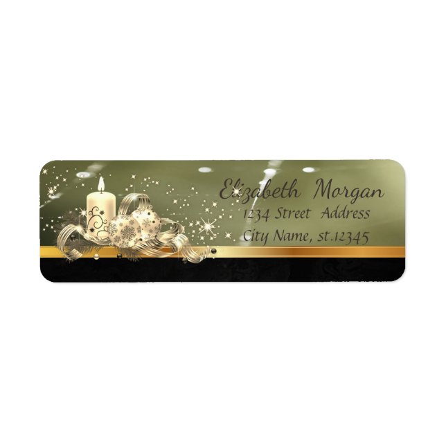 Elegant Christmas Balls,Candle,Sparkle,Green (Front)