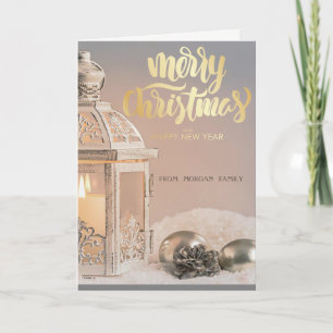 Elegant Christmas Balls,Lantern Holiday Card