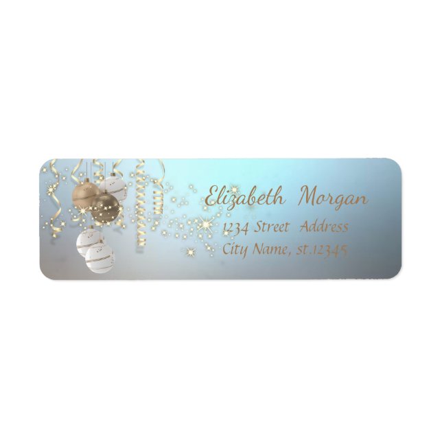 Elegant Christmas Balls ,Sparkle,Blue (Front)