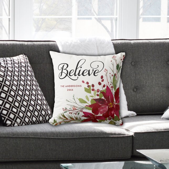 Elegant Christmas Believe Cushion (Creator Uploaded)