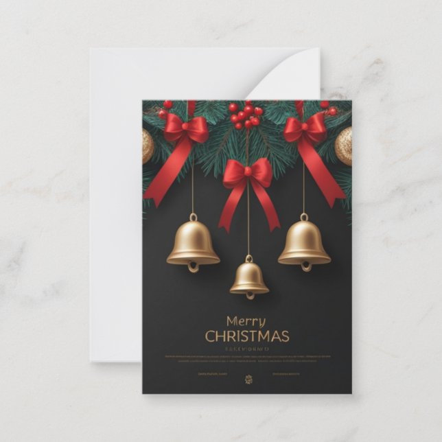 Elegant Christmas Bells Decor – Card (Front)