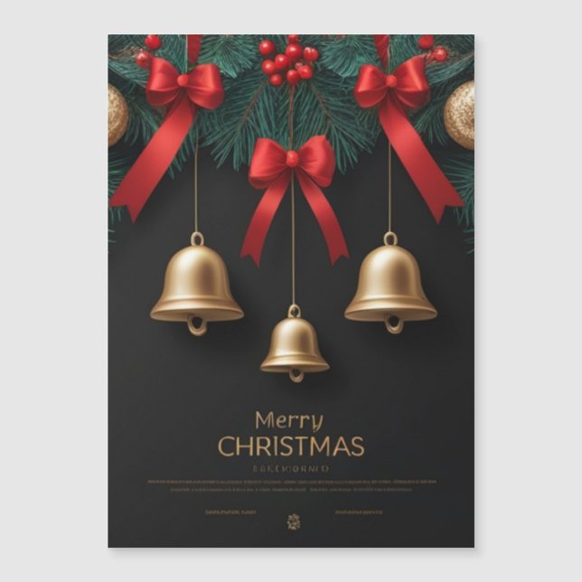 Elegant Christmas Bells Decor – christmas card  (Front)
