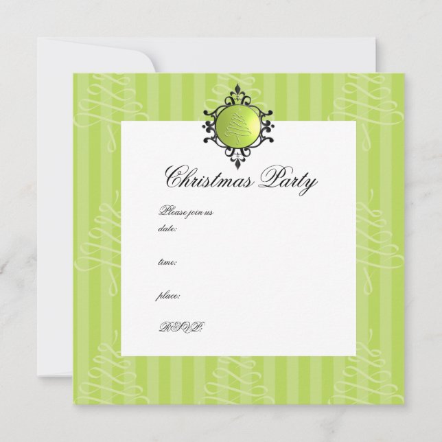 Elegant Christmas Bobble Invitation (Front)