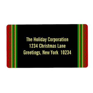 Elegant Christmas Border Return Address Labels