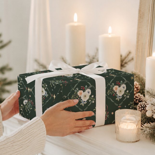 Elegant Christmas Botanical Wrapping Paper  (Creator Uploaded)