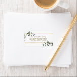 Elegant Christmas Branches Gold Foil Holiday Label<br><div class="desc">Elegant Christmas Branches Gold Foil Holiday Return Address Labels featuring a faux gold foil frame and modern winter eucalyptus branches. Easy to customise the text and colours.</div>