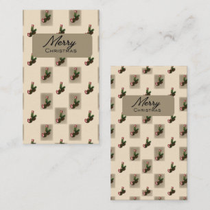 Elegant Christmas Candy Cane Monogram J Wrapping P Card