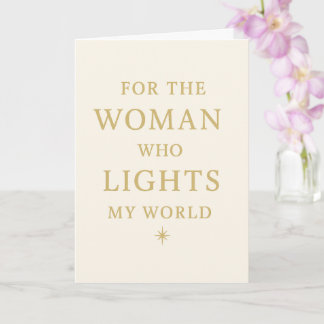 Elegant Christmas Card for Mom - Light of My World