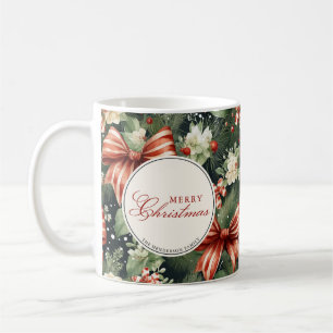 Elegant Christmas Cheer Personalised Coffee Mug