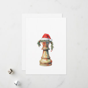 Elegant Christmas Chess Card – Watercolor King