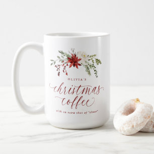 Elegant Christmas Coffee with a Shot Gift for Her Mug
