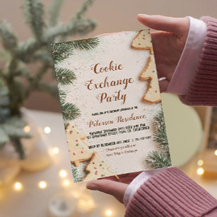 Elegant Christmas Cookie Exchange Party Invitation