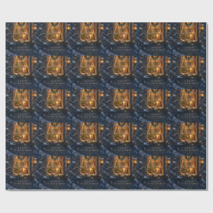 Elegant Christmas ,Cosy Light in the Window Winter Wrapping Paper