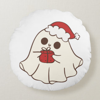 Elegant Christmas Creations: A Festive Logo Design Round Cushion