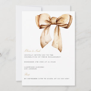 Elegant Christmas Decor Engagement Invitation