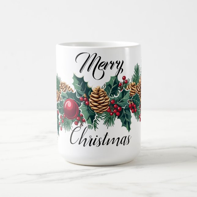Elegant Christmas Decoration Design  Coffee Mug (Center)